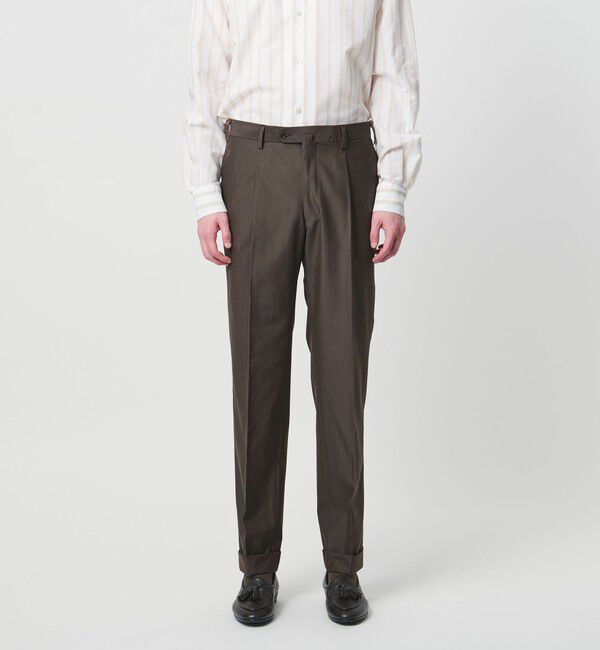 UNITED ARROWS「ポプリン 1プリーツ スラックス R-MODEL」|スラックス|