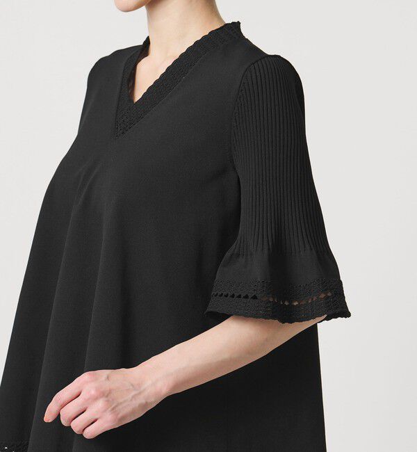 UNITED ARROWS「Vネック ニットチュニック 」|ニット・セーター|