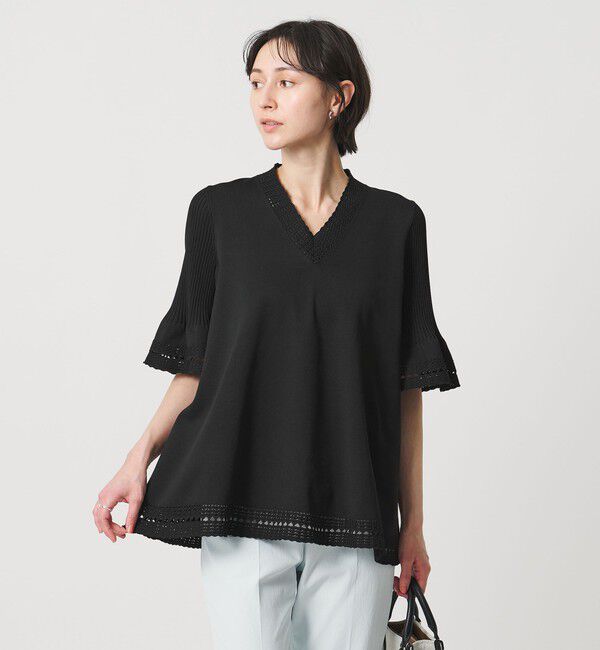 UNITED ARROWS「Vネック ニットチュニック 」|ニット・セーター|