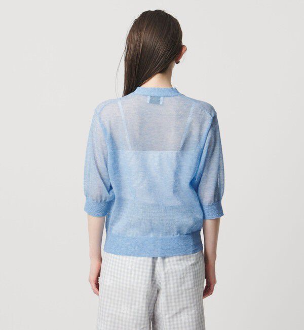 UNITED ARROWS「シアー Vネック カーディガン ‐ウォッシャブル‐」|カーディガン|