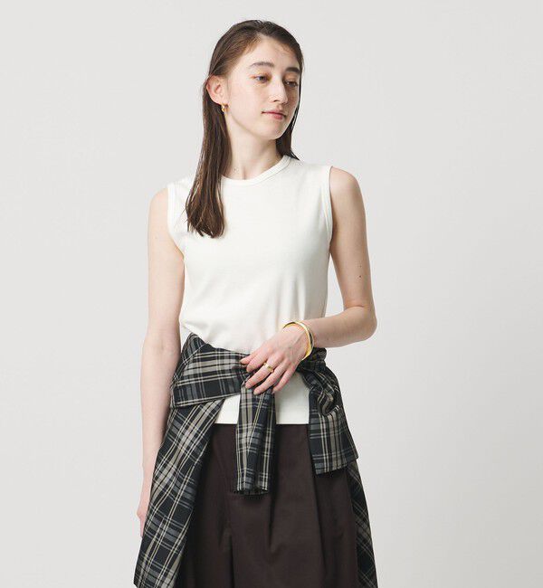 UNITED ARROWS「コットン フライス ノースリーブトップス」|Tシャツ・カットソー|