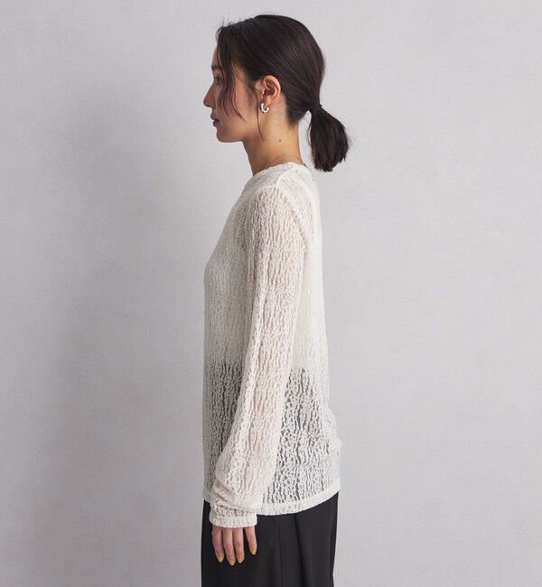 UNITED ARROWS green label relaxing「【WEB限定】＜at ease＞レース プルオーバー カットソー」|Tシャツ・カットソー|