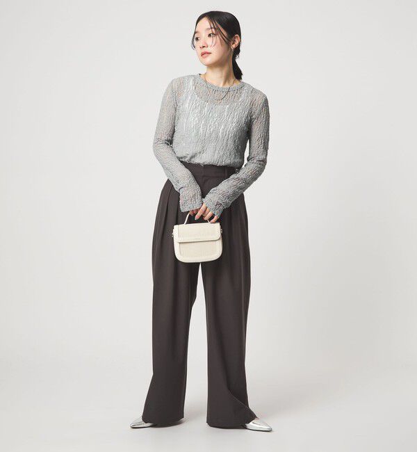 UNITED ARROWS green label relaxing「【WEB限定】＜at ease＞レース プルオーバー カットソー」|Tシャツ・カットソー|