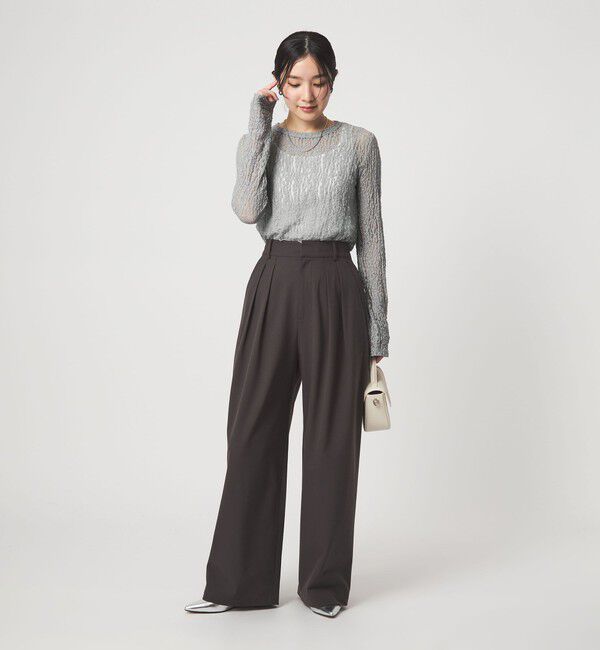 UNITED ARROWS green label relaxing「【WEB限定】＜at ease＞レース プルオーバー カットソー」|Tシャツ・カットソー|