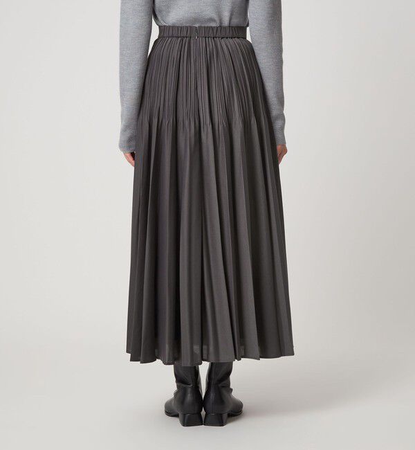 UNITED ARROWS green label relaxing「シアー プリーツ スカート」|フレア|