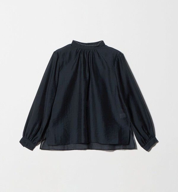 UNITED ARROWS green label relaxing「フェイクパール スタンドネック ブラウス」|シャツ・ブラウス|