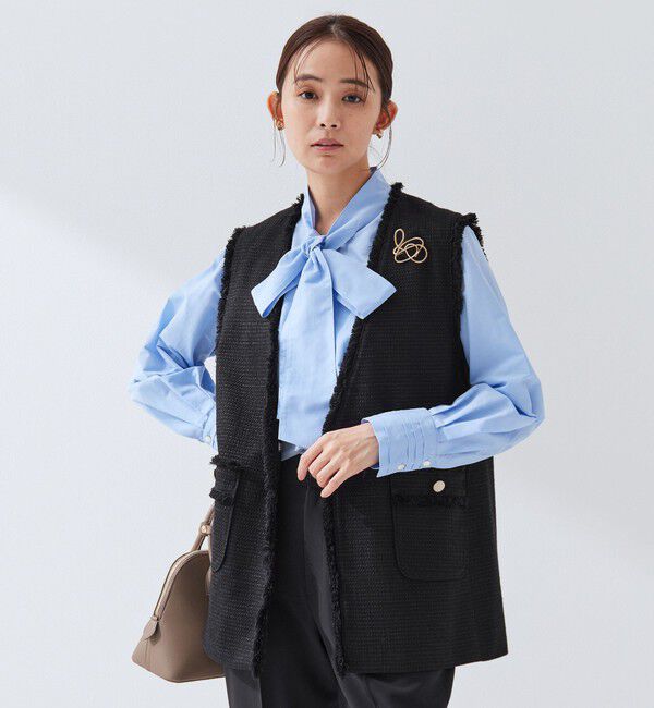 UNITED ARROWS green label relaxing「［size SHORTあり］ライト ツイードライク ジレ」|ベスト・ジレ|