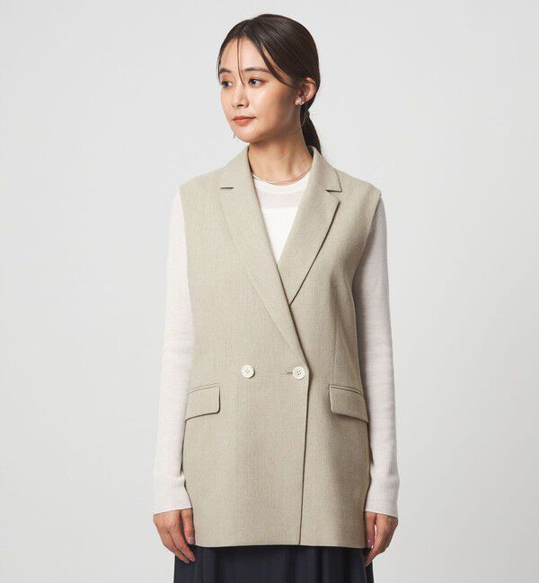 UNITED ARROWS green label relaxing「Greed グリード メランジ テーラード ジレ ウォッシャブル ストレッチ」|ベスト・ジレ|