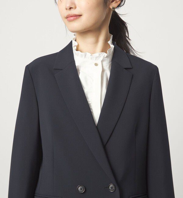 UNITED ARROWS green label relaxing「フリル ディテール ブラウス マシンウォッシャブル UVカット」|シャツ・ブラウス|