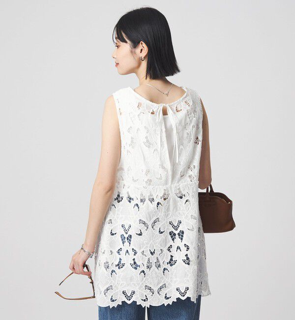 UNITED ARROWS green label relaxing「レース ノースリーブ ブラウス」|シャツ・ブラウス|