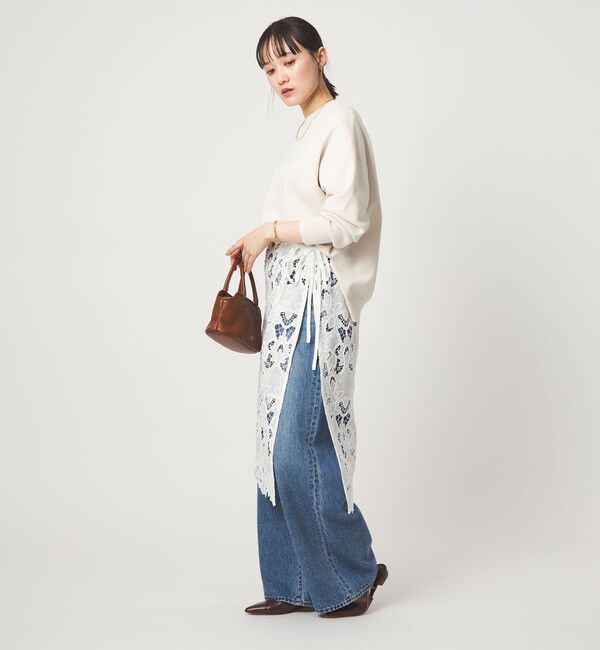 UNITED ARROWS green label relaxing「レース レイヤード スカート」|タイト|