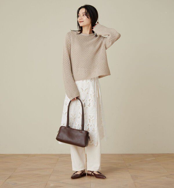 UNITED ARROWS green label relaxing「メッシュ ニット 2WAY プルオーバー ウォッシャブル」|ニット・セーター|