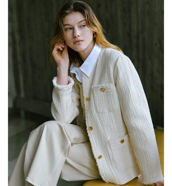 UNITED ARROWS green label relaxing「［size SHORTあり］Bisentino ノーカラー ジャケット」|ノーカラージャケット|