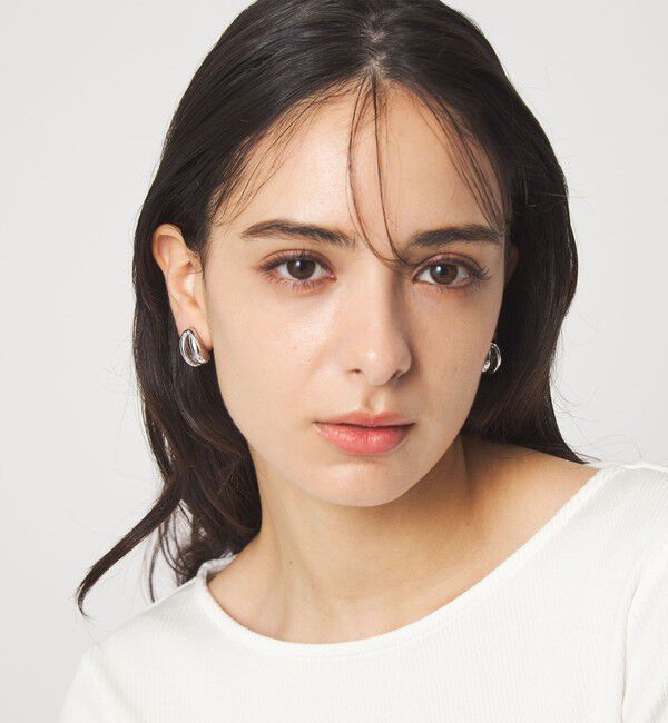 UNITED ARROWS green label relaxing「3ライン ハーフボール イヤリング」|イヤリング|