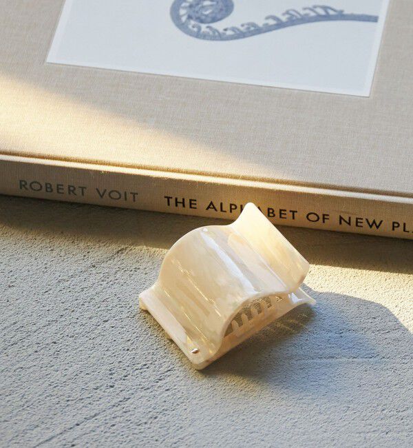 UNITED ARROWS green label relaxing「【WEB限定】スクエアマーブル ヘアクリップ」|ヘアバンド|OFF WHITE