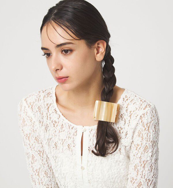 UNITED ARROWS green label relaxing「【WEB限定】スクエアマーブル ヘアクリップ」|ヘアバンド|