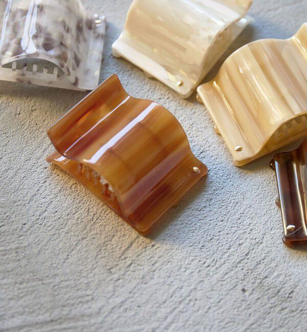 UNITED ARROWS green label relaxing「【WEB限定】スクエアマーブル ヘアクリップ」|ヘアバンド|