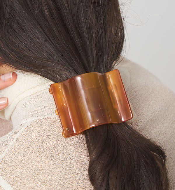 UNITED ARROWS green label relaxing「【WEB限定】スクエアマーブル ヘアクリップ」|ヘアバンド|