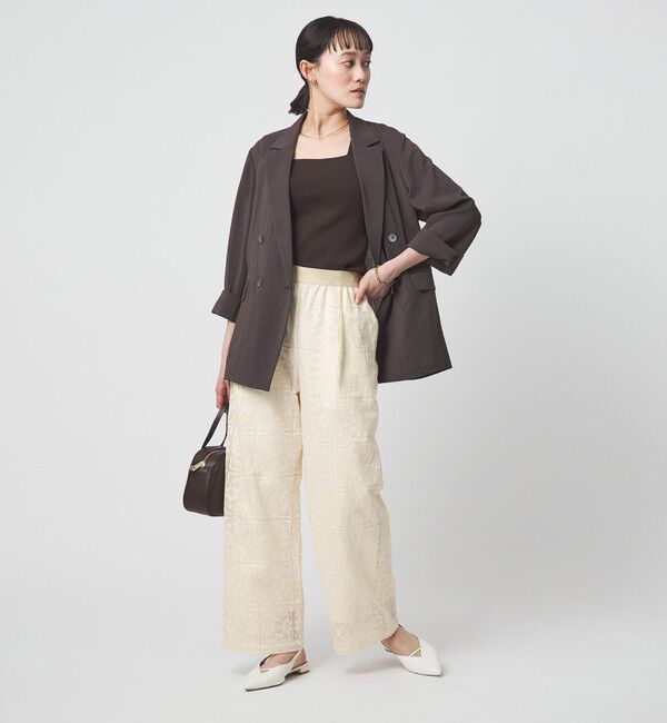 UNITED ARROWS green label relaxing「シアー レース パンツ」|チノ|