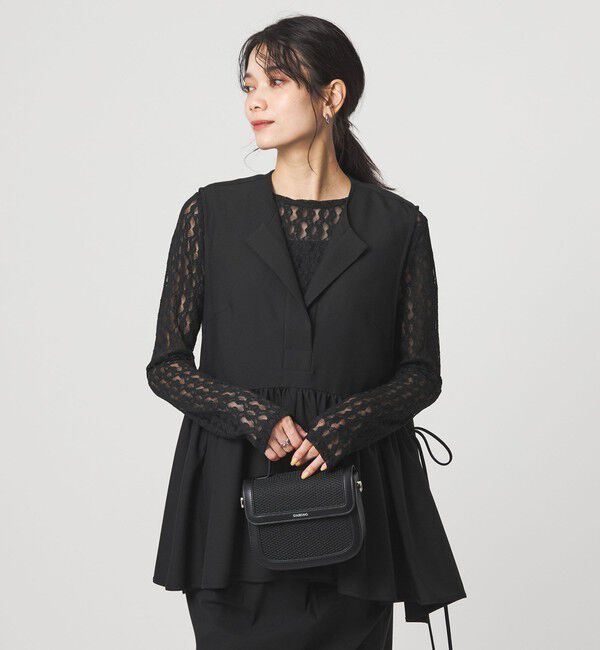 UNITED ARROWS green label relaxing「【別注】＜PROTAGONISTA＞2WAY ノースリーブ ブラウス」|シャツ・ブラウス|BLACK