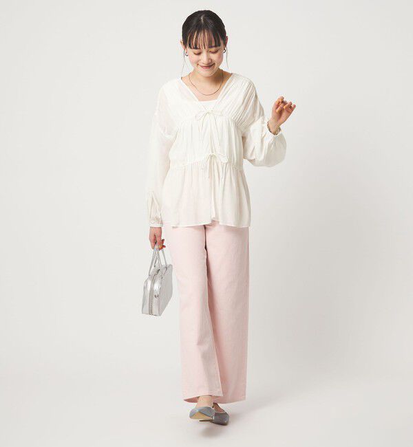 UNITED ARROWS green label relaxing「全方位映えギャザーブラウス」|シャツ・ブラウス|