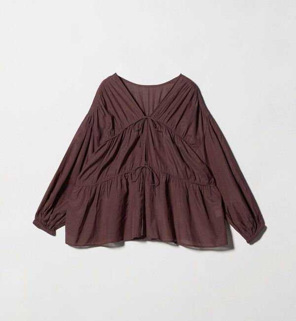 UNITED ARROWS green label relaxing「全方位映えギャザーブラウス」|シャツ・ブラウス|