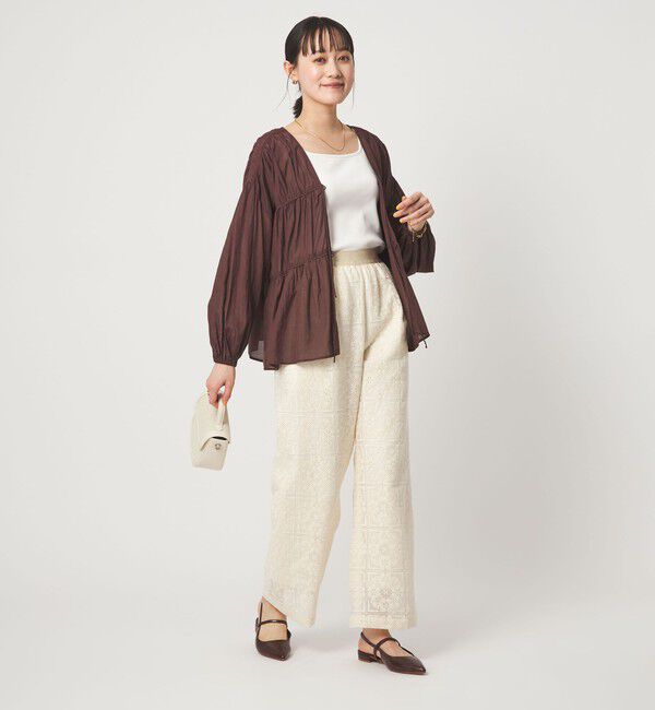 UNITED ARROWS green label relaxing「全方位映えギャザーブラウス」|シャツ・ブラウス|