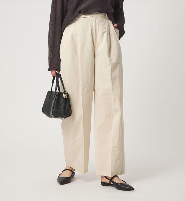UNITED ARROWS green label relaxing「FAbRICA 2タック ワイド パンツ」|チノ|