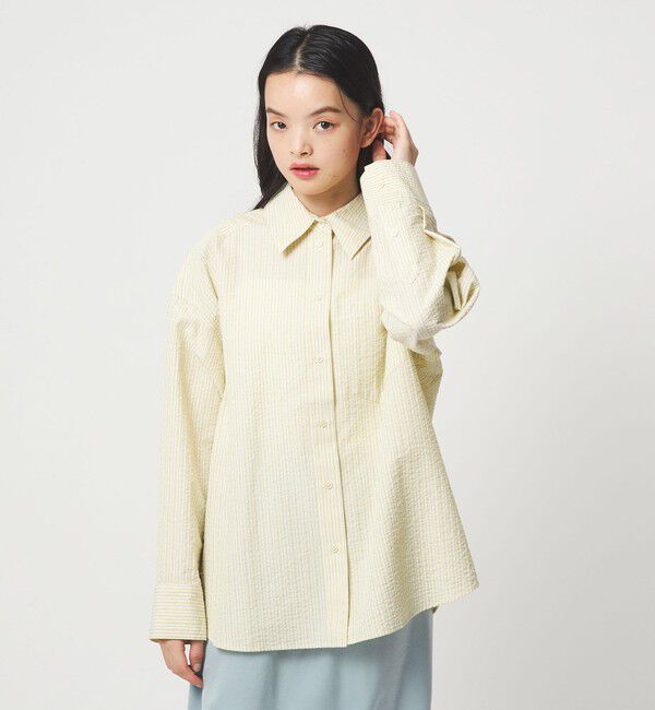 EMMEL REFINES「＜EMMEL REFINES＞EM ウェーブマルチ ストライプ シャツ」|シャツ・ブラウス|