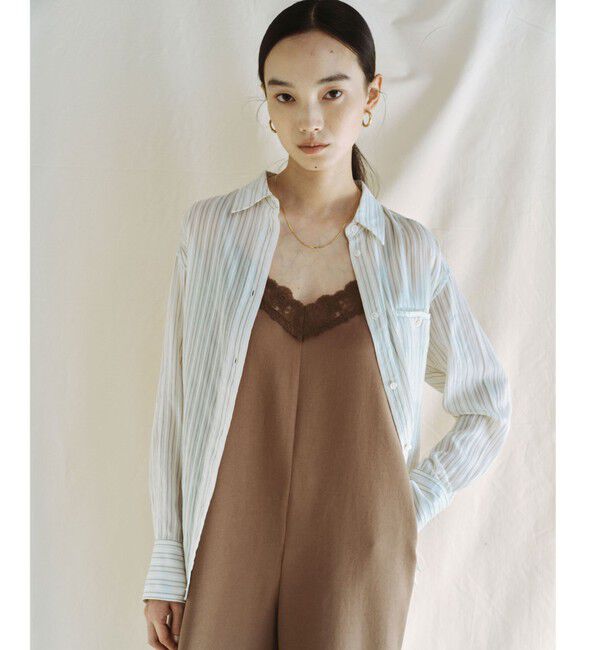 UNITED ARROWS green label relaxing「＜SEASONAL COLLECTION＞ストライプ シアー シャツ」|シャツ・ブラウス|