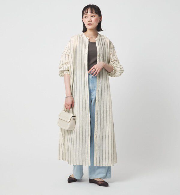 UNITED ARROWS green label relaxing「ギャザー シャツワンピース」|ワンピース|