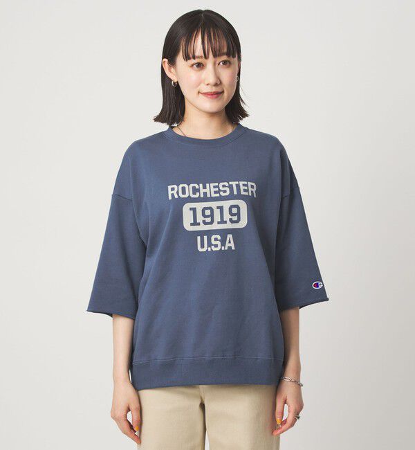 UNITED ARROWS green label relaxing「【別注】＜Champion＞6分袖 プリント スウェット プルオーバー」|Tシャツ・カットソー|