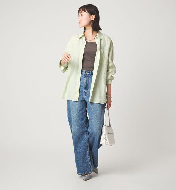 UNITED ARROWS green label relaxing「【結論シリーズ】リネン2WAYシャツ［size SHORTあり］」|シャツ・ブラウス|