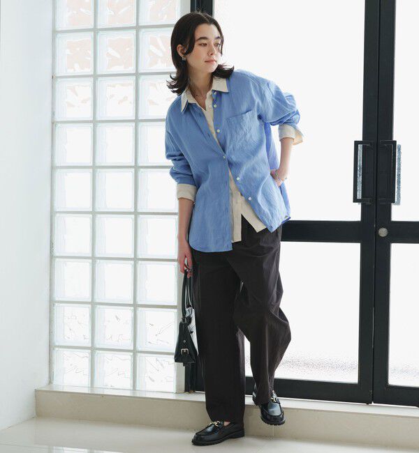 UNITED ARROWS green label relaxing「【結論シリーズ】リネン2WAYシャツ［size SHORTあり］」|シャツ・ブラウス|