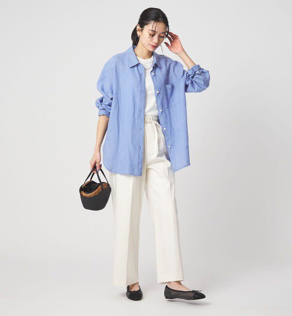 UNITED ARROWS green label relaxing「【結論シリーズ】リネン2WAYシャツ［size SHORTあり］」|シャツ・ブラウス|