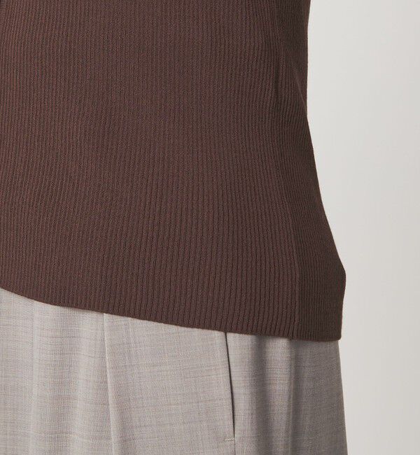 UNITED ARROWS green label relaxing「HIYOKE エリツキ リブ ニット マシンウォッシャブル UVカット 遮熱」|ニット・セーター|