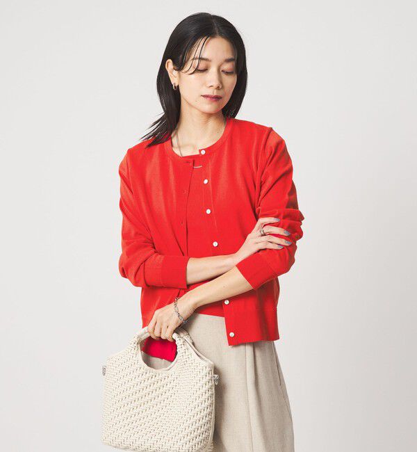 UNITED ARROWS green label relaxing「HIYOKE クルーネック ニット カーディガン マシンウォッシャブル 接触冷感 UVカット 遮熱」|カーディガン|