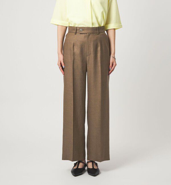 UNITED ARROWS green label relaxing「［size SHORT/TALLあり］リネンライク ストレート パンツ」|スラックス|