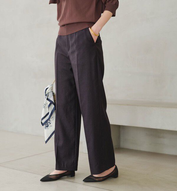 UNITED ARROWS green label relaxing「［size SHORT/TALLあり］リネンライク ストレート パンツ」|スラックス|