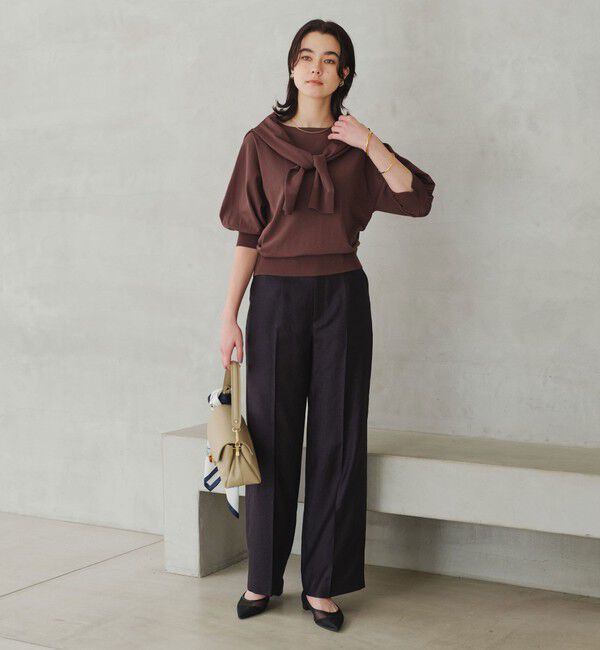 UNITED ARROWS green label relaxing「［size SHORT/TALLあり］リネンライク ストレート パンツ」|スラックス|