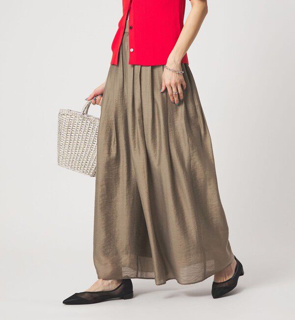 UNITED ARROWS green label relaxing「［size SHORTあり］エアリー シアー イージー ワイド パンツ」|キュロット|