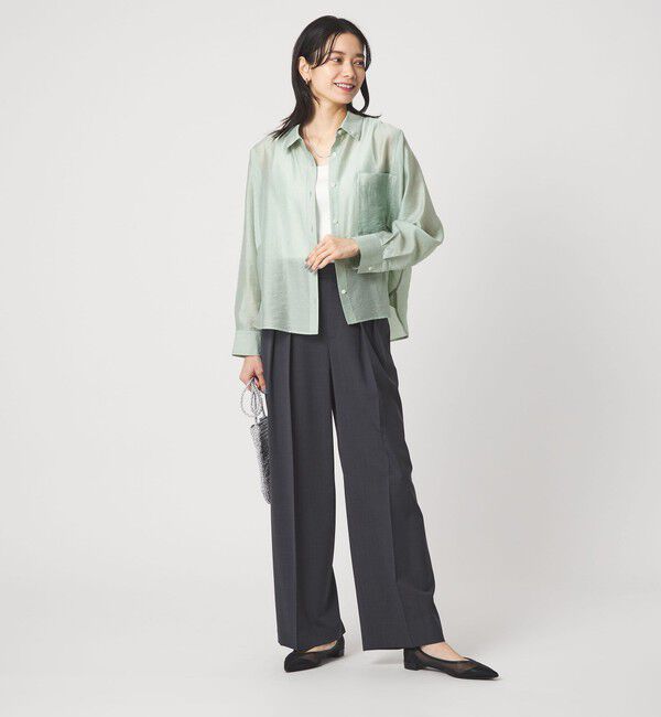 UNITED ARROWS green label relaxing「エアリー シアー ロングスリーブ シャツ ウォッシャブル 接触冷感」|シャツ・ブラウス|