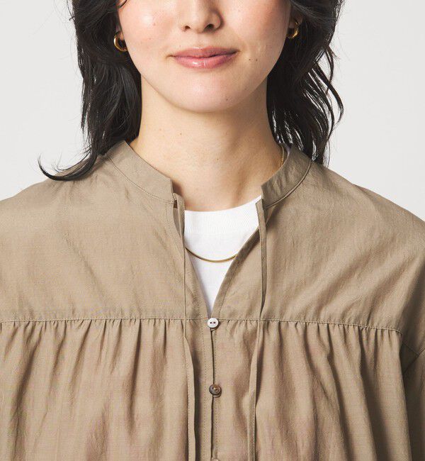 UNITED ARROWS green label relaxing「ボリューム ギャザー ハオリ ブラウス UVカット 接触冷感」|シャツ・ブラウス|