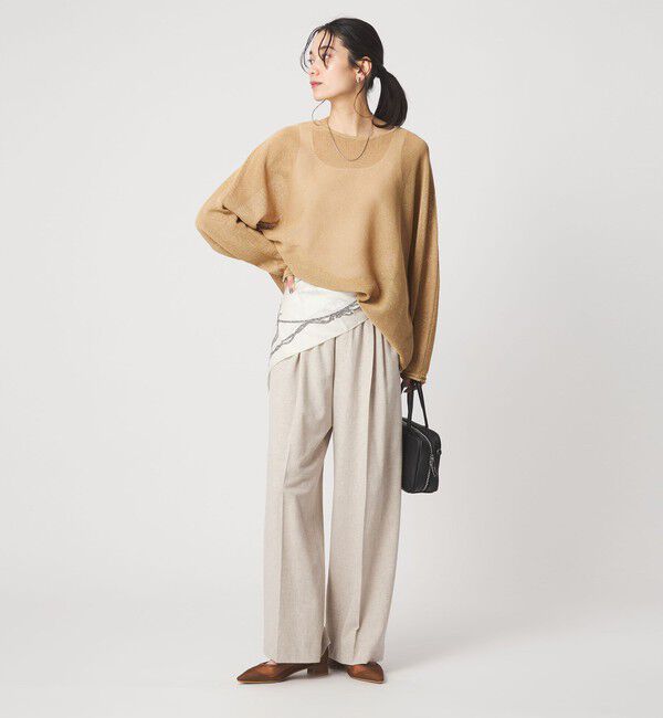 UNITED ARROWS green label relaxing「ペーパー ニット プルオーバー ウォッシャブル」|ニット・セーター|