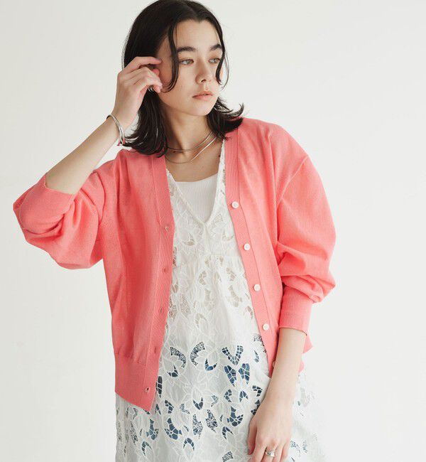 UNITED ARROWS green label relaxing「【結論シリーズ】ビューティーネック2WAYカーデ ウォッシャブル」|カーディガン|