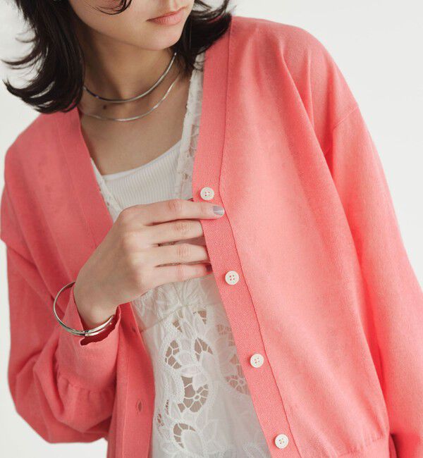 UNITED ARROWS green label relaxing「【結論シリーズ】ビューティーネック2WAYカーデ ウォッシャブル」|カーディガン|