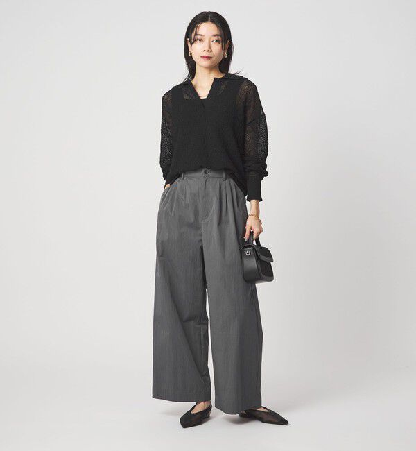 UNITED ARROWS green label relaxing「［size SHORTあり］グロッシー ワイド パンツ」|その他|