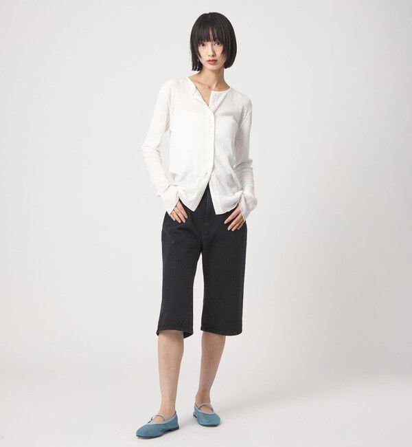 EMMEL REFINES「＜EMMEL REFINES＞EM スラブテレコ カット カーディガン」|カーディガン|