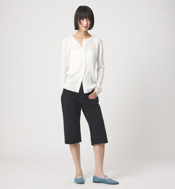 EMMEL REFINES「＜EMMEL REFINES＞EM スラブテレコ カット カーディガン」|カーディガン|