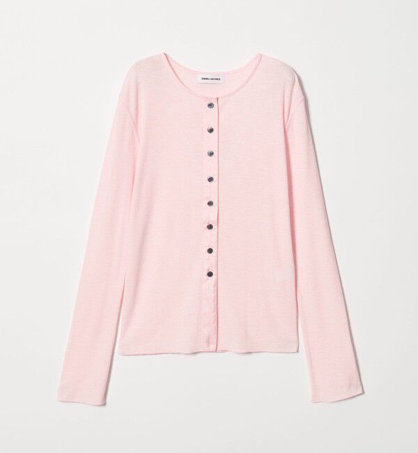 EMMEL REFINES「＜EMMEL REFINES＞EM スラブテレコ カット カーディガン」|カーディガン|LT.PINK